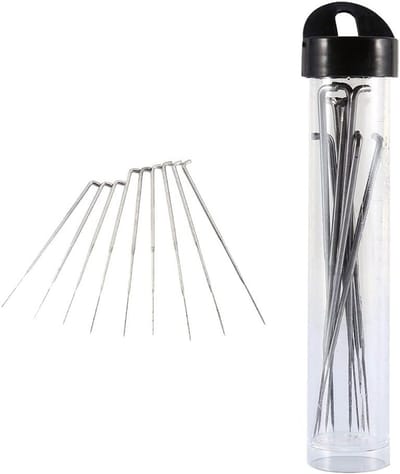 Gebreide Naaldenset - Wolvilten Gereedschap - Hobby Projecten Maken - Inclusief Opbergfles - 9-delig 7-9 Cm - Niet Gespecificeerd
