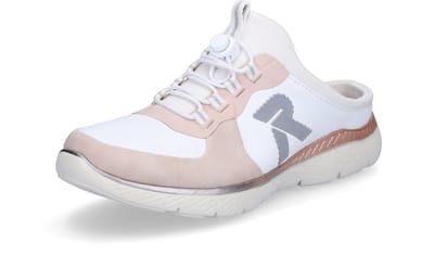 Rieker dames slip-on schoen wit roze