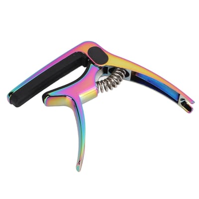 Metalen Gitaar Capo Toonaanpassingstool met Plectrumhouder Snaarinstrument Accessoires Kleurrijk black