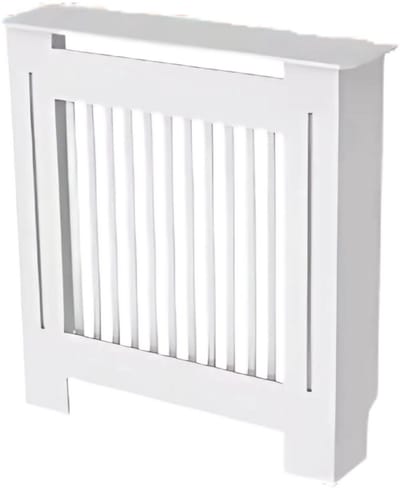 Radiatorombouw Opulence - 78x92 cm - Ombouw rooster - Verticale panelen - MDF - Stijlvol - Wit