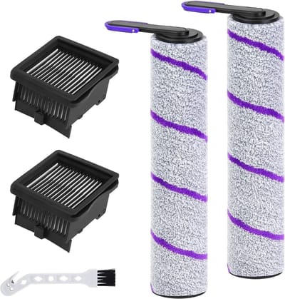 Borstelrollen en filters voor nat- en droogzuiger accessoires - 5-delige set met 2 borstelrollen, 2 filters en 1 reinigingsborstel voor optimale reiniging en onderhoud