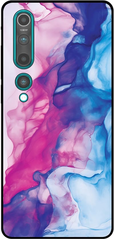Smartphonica Telefoonhoesje Geschikt voor Xiaomi Mi 10 / 10 Pro met Roze Blauw Marmer Opdruk - TPU Backcover Case Rose Blue Marble Design geschikt voor Xiaomi Mi 10;Xiaomi Mi 10 Pro