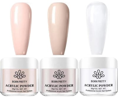 Born Pretty - Acrylpoeder - 3-delig - Acryl - Acryl poeder - Acrylpoeder set - Acryl set - Acryl vloeistof - Acrylvloeistof - Acryl nagels - Acryl nagels starterspakket