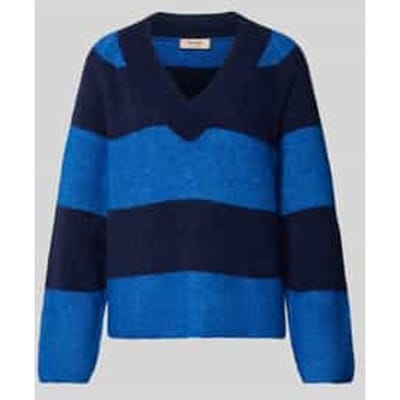 Gebreide pullover van wolmix met streepmotief, model 'Taci'