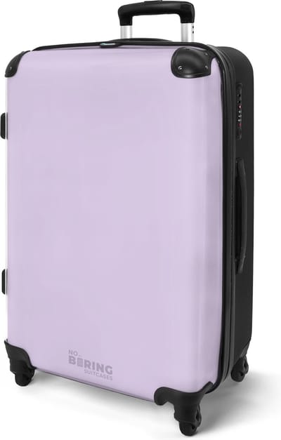 NoBoringSuitcases.com® - Koffer groot volwassenen - Rolkoffer reizen lichtgewicht - Reiskoffer paars met 4 wielen - Grote valies trolley XL - 20 kg bagage