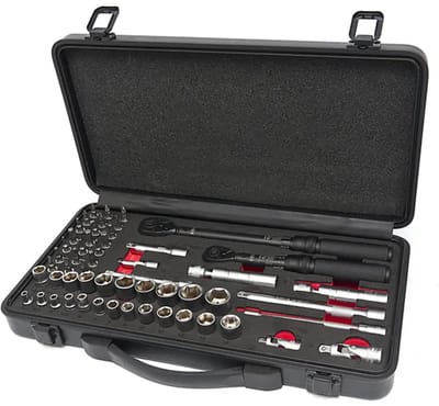 PROFI Momentsleutel set 55-delig, 1 1/4 en 3/8 inch, 1 - 5 en 10 - 60 Nm