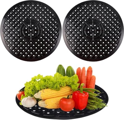 Ronde Spoelbakmat - Beschermmat Keuken - Servies Beschermen - Hol Ontwerp - 31 x 31 cm - Zwart