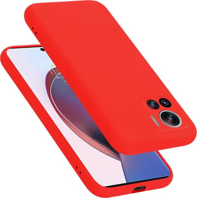 Cadorabo Hoesje geschikt voor Motorola EDGE 30 ULTRA / X30 PRO in LIQUID ROOD - Beschermhoes gemaakt van flexibel TPU silicone Case Cover