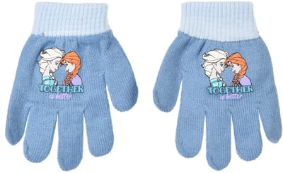 Disney Frozen Handschoenen Kinderen – Lichtblauw met Anna & Elsa – 3 tot 6 Jaar