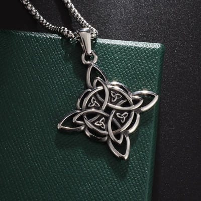 Nieuwe Retro Religieuze Stijl Keltische Knoop Hanger Oude Oorbellen Mode Temperament Dames Vakantie Sieraden Accessoires Cadeau black