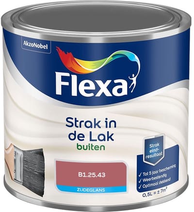 Flexa - Strak In De Lak Buitenlak Zijdeglans - B1.25.43 - Mengverf - 500 Ml