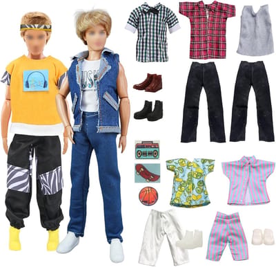 Poppen Kleding Set - Poppen Accessoires - Fantasie Spelen - Compatibel met 30cm Poppen - 21 Delig - Meerkleurig