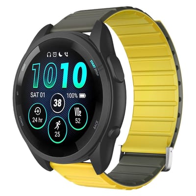 Dailygoods- Horlogeband Magnetisch - 22mm Siliconen Vervangingsband - Snelkoppeling - Compatibel met Garmin Vivoactive 4/Venu 2/3 - Forerunner 265/255 - Coros Pace 4/3 - Smartwatchband