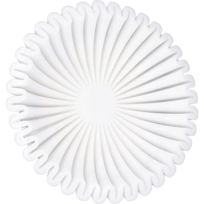 Witte Ronde Hars Dienblad Geplooide Bloemblad Vorm Grote Capaciteit Decoratieve Hars Plaat Woondecoratie Cadeau white