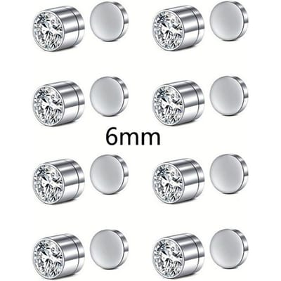 2-Delige Magnetische Nep Neuspiercings, Gepersonaliseerde Punk, Mode Dames Neus Sieraden Set, Geen Piercing Nodig, Vintage white
