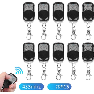 5/10 Stuks 433MHz Draadloze Afstandsbediening Zender Universele Afstandsbediening Draadloos Kopieer Code 4 Kanalen voor Poort/Garage/Deur