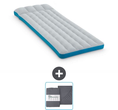 Intex Campingmat - Twijfelaar - 72 x 189 x 20 cm - Blauw - Inclusief en Hoeslaken
