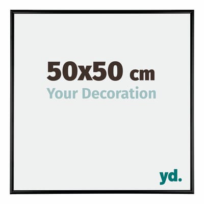 Your Decoration - Fotolijst 50x50 cm - Aluminium - Zwart Hoogglans - Kent