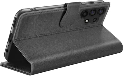 Zanae, Hoesje geschikt voor Galaxy A32 4G - Wallet Case & Magneetsluiting, Zwart