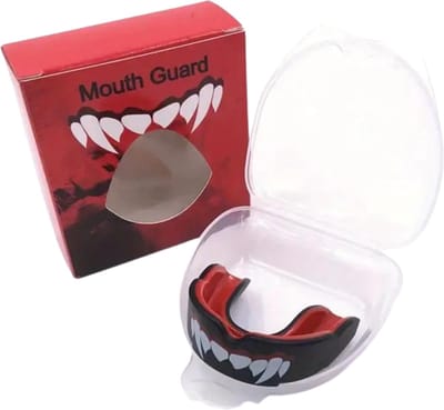 Bovista Mouthguard - Bitje Kickboksen - Vechtsport - Gebitsbeschermer - Boksen - Volwassen - Tanden - Vampier - Zwart