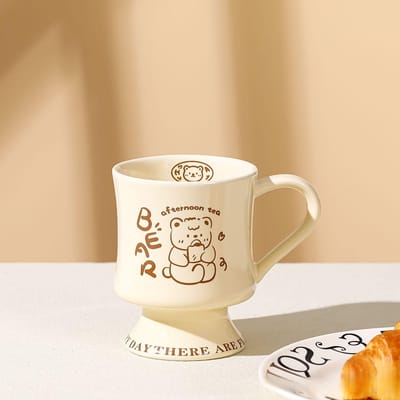 Leuke Meisje Hart Kelk Thuis Hoge Waarde Mok Melkkop Kantoor Keramische Waterbeker Stelbeker 400ML