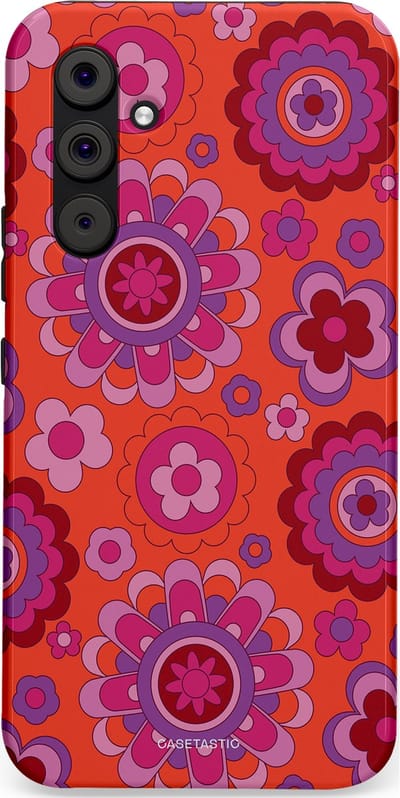 Casetastic Hoesje Geschikt voor Samsung A54 (5G) - Stijlvolle Beschermende Duo-layer Case - Retro warmte