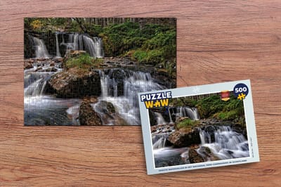 Puzzel Woeste watervallen in het Nationaal park Cairngorms in Schotland - Legpuzzel - Puzzel 500 stukjes
