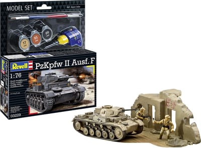 Revell Modelbouwpakket Militaire voertuigen - 63229 Panzerkampfwagen II - PzKpfw II Ausf. F Tank - Model Set Plastic - 1:76 - Modelbouw
