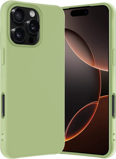 Hoes - Geschikt voor Apple iPhone 16 Pro - Sterk & Shockproof - Hoesje Cover - Siliconen Case - Groen