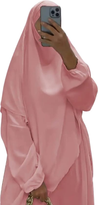 Nivard Islamitische Kleding - Djellaba Dames - Moslim Kleding - Arabisch Dames Kaftan - Alhamdulillah - Perzik