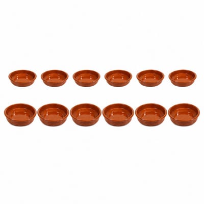Set tapas schaaltjes Murcia - 12x - 12 en 16 cm - terracotta - met handvaten