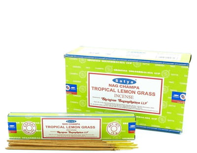 Satya Wierookstokjes - Tropisch Citroengras - Grote doos van 12 x 15 gram