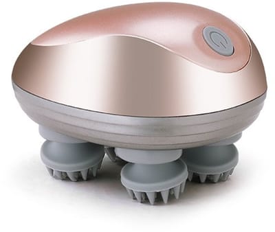Elektrische hoofdmassage - Oplaadbare hoofdmassage - Waterdichte hoofdmassage - Vibrerende hoofdhuidmassage - Multifunctionele oplaadbare hoofdhuidmassage - Voor stressvermindering - Hoofdmassageapparaat voor thuisgebruik - Goud