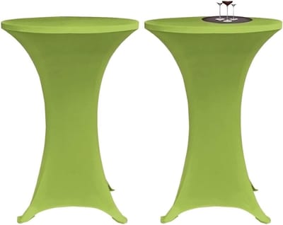 Tafelhoes Statafel - Hoes voor Tafel - Feestelijke Decoratie - Stretch Pasvorm - Ø70 cm - Appelgroen