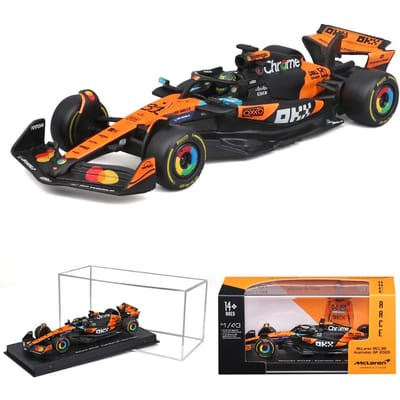 Bburago 1:43 Alliage Moulé Sous Pression Modèle de Voiture Jouet F1 Mclaren Station UK Mcl39 Joueur Champion #4 Lando Norris #81 Oscar Piastri