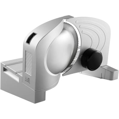 FRITEL Snijmachine SL 3655 - Universele snijmachine / Broodsnijder / Vleessnijder - 0-20mm - Ø 17cm - 160W - Getand mes - 15° schuine slede