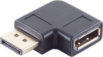 Powteq - Haakse Displayport adapter - Haaks naar links - Displayport 1.4 adapter