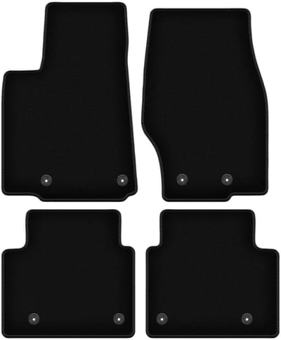Wielganizator WLG-BASIC Serie - Velours Autovloermatten - Zwart - Jeep Grand Cherokee 4xe SUV (2021-)