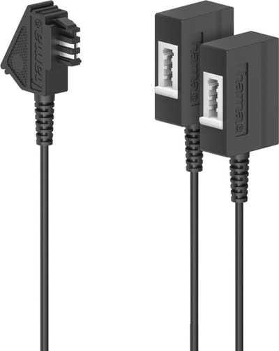 Hama Telefoon (analoog) Aansluitkabel [1x Telefoonstekker Duitsland (TAE-F) - 2x Telefoonkoppeling Duitsland (TAE-F)] Z