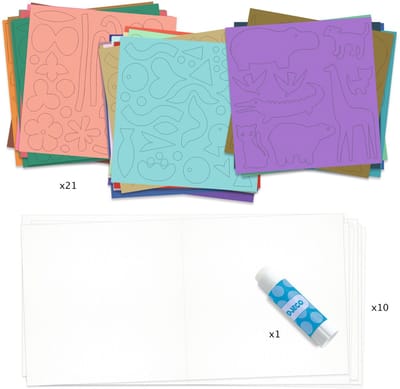 Djeco creatieve knutselset - Kleine papieren kleuren FSC MIX.