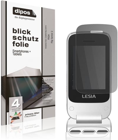 dipos – Matte Privacy Screenprotector geschikt voor FEGA Flip Senior 2 | Anti-Spy Beschermfolie
