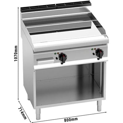 GGM Gastro Elektro Bratplatte - 9,6 kW - Glatt - mit glänzendem Finish Zilver