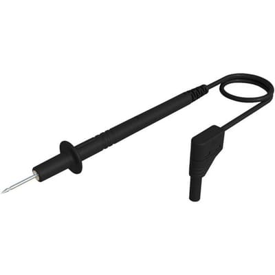 Hirschmann Test & Measurement PL 2700 S W sw Meetsnoer Testpunt 4mm-stekker 1.00 m Zwart 1 stuk(s)