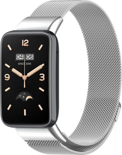 By Qubix - Milanese bandje - Zilver - Geschikt voor Xiaomi Smart Band 7 Pro / Mi Band 7 Pro bandje