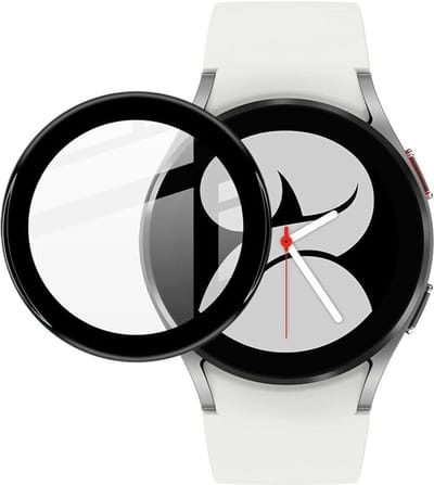 Screenprotector Geschikt voor: Samsung Galaxy Watch 6 / 5 / 4 - 44mm - Tempered Glass Screen Protector van gehard glas - 3D volledige dekking, 9H hardheid - bubbelvrij - 2 stuks