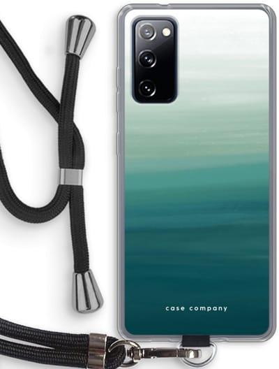 Case Company® - Hoesje met koord geschikt voor Samsung Galaxy S20 FE / S20 FE 5G hoesje met Koord - Ocean - Telefoonhoesje met Zwart Koord - Bescherming aan alle Kanten en Over de Schermrand