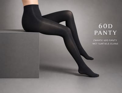 Zwarte Panty Dames 60 DEN – Opaque Tights – S/M – Dekkende Panty – Zijdezacht & Comfortabel