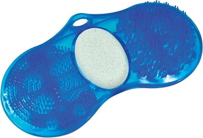 Voetmassager reiniger, siliconen voetreinigingsborstel massagepad, douchemassager met puimsteen, scrubsteen badhulpmiddel