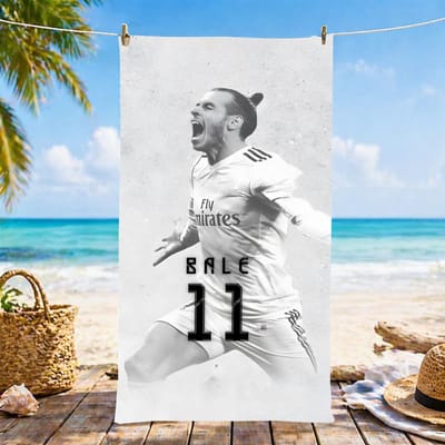 G-Gareth Bale-S Handdoek Microvezel Strandhanddoek, Sneldrogend, Zandvrij, Ultrafijn Vezel, Super Zacht. 60x35CM