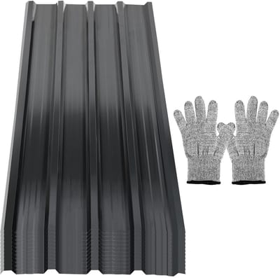 Dakplaten Set - Golfplaten - Dak Bedekken - Roestvrij Weerbestendig - 7 m² Dekking - Antraciet
